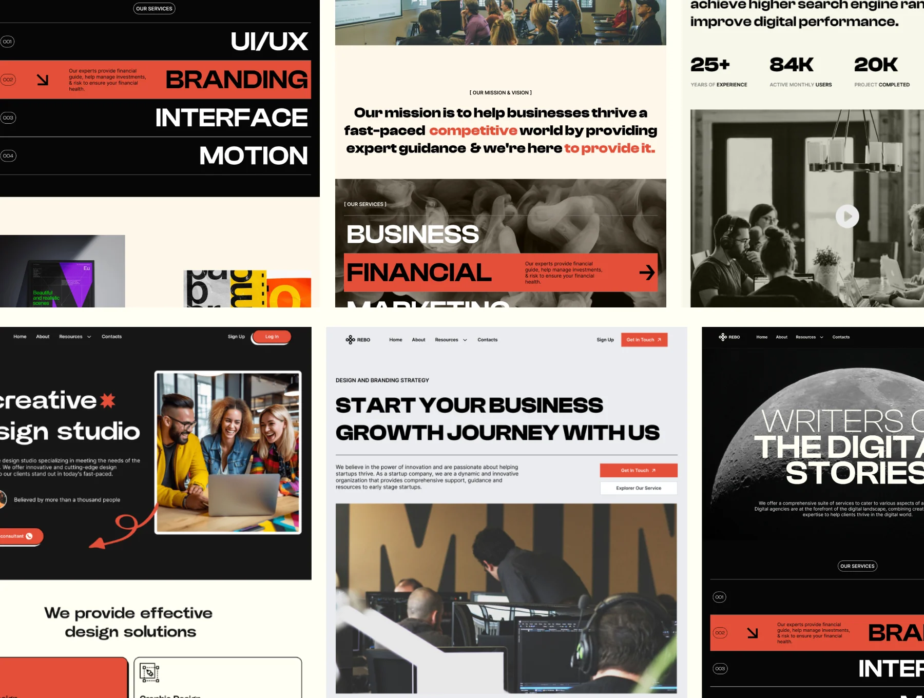 Rebo - Agency Digital Multi Layout Framer Template 4