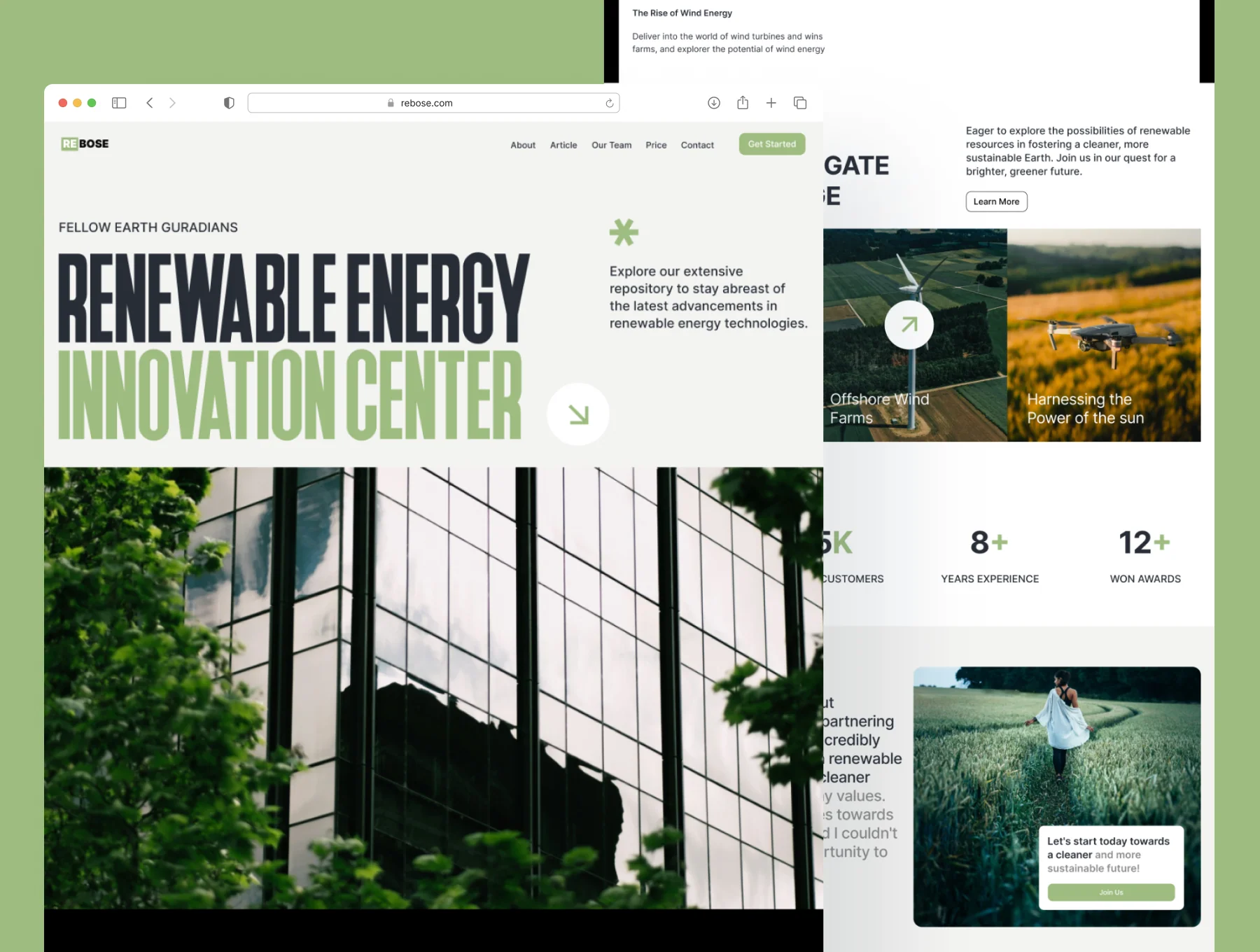 Rebose - GreenTech Innovations Framer Template 2