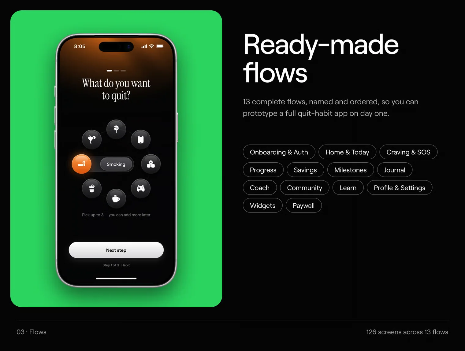 Rebound — Quit-Habit Mobile UI Kit 2