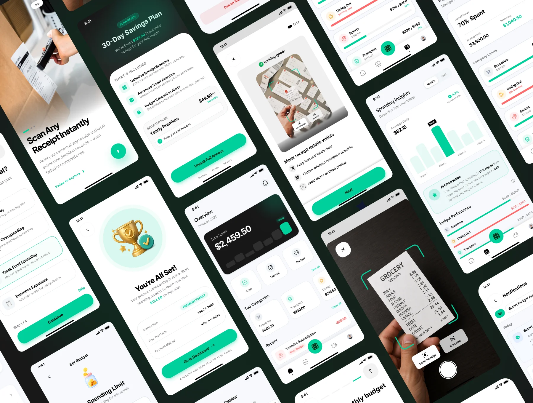ReceiptAI - AI Receipt Scanner & Personal Finance - Mobile App UI Kit 2