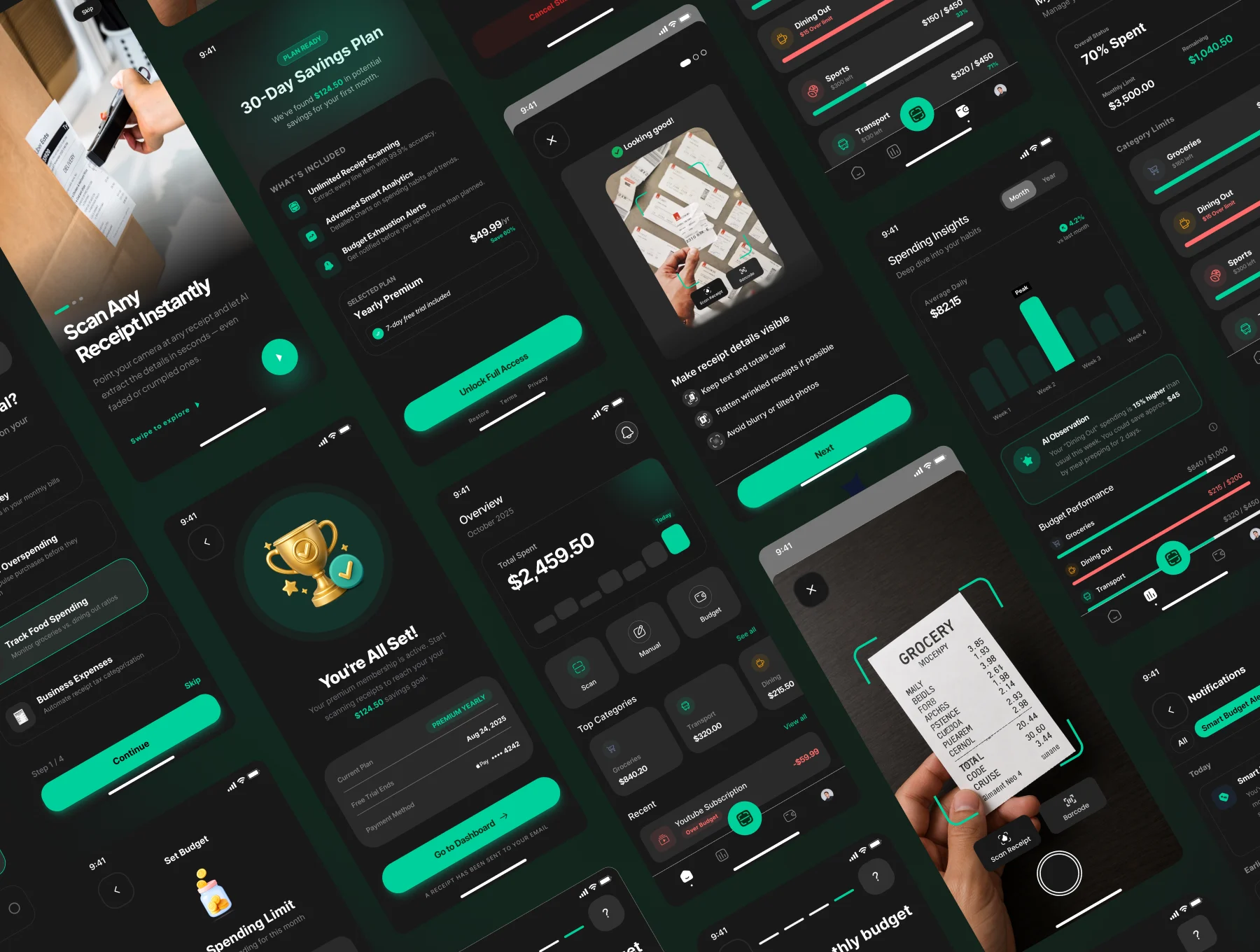 ReceiptAI - AI Receipt Scanner & Personal Finance - Mobile App UI Kit 3