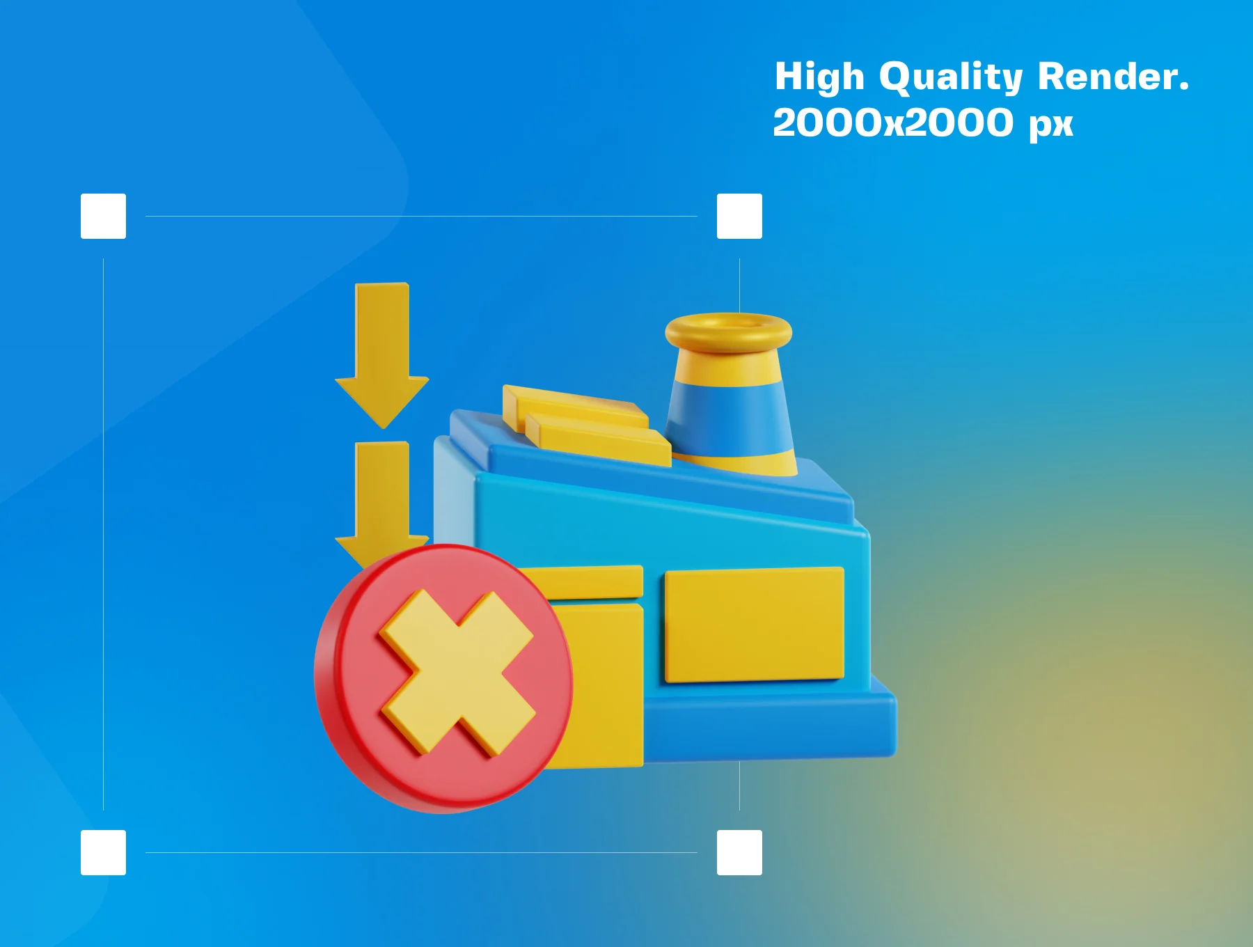 Recession & Bankrupt 3D Icon Pack 3