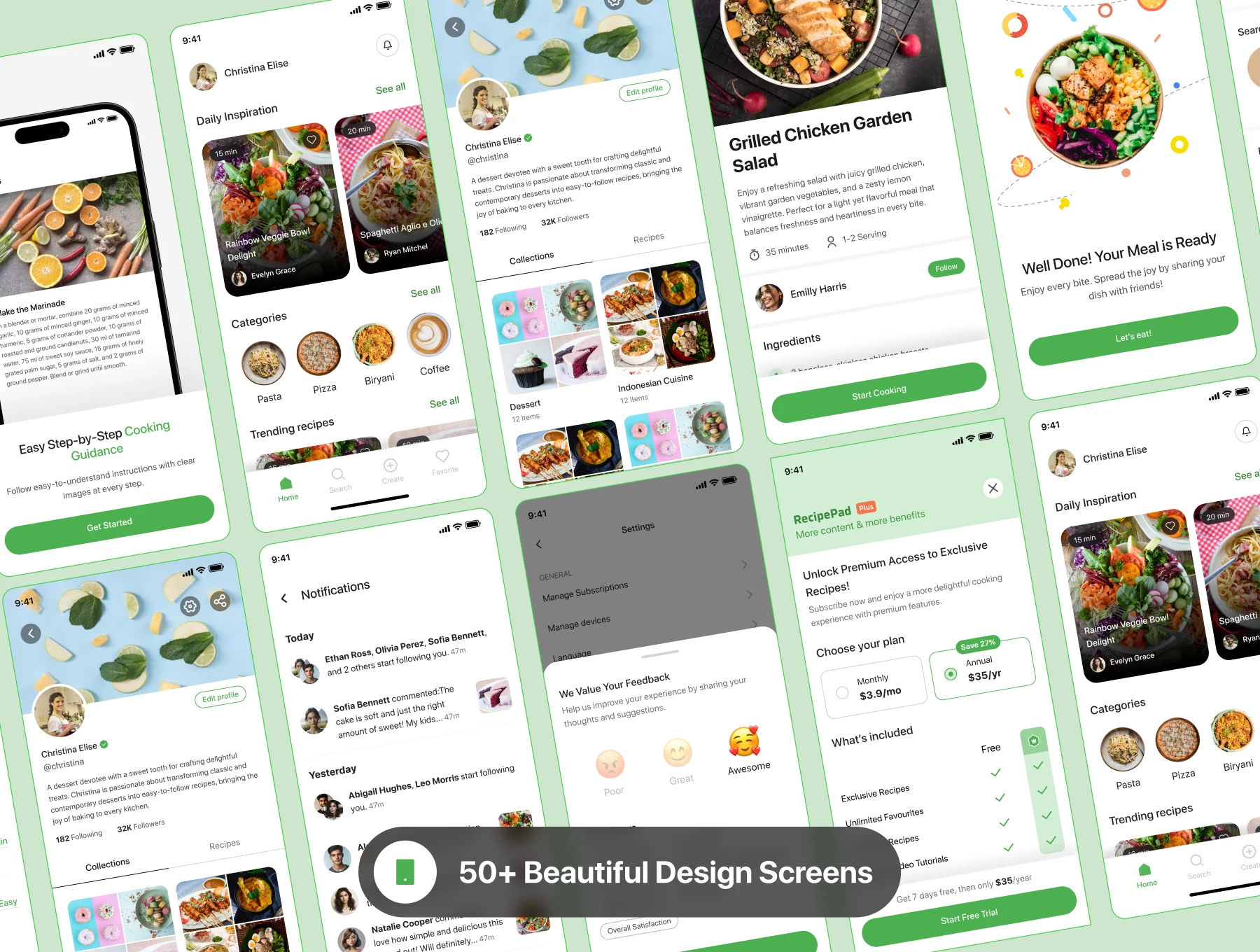 Recipe Pad - Food Recipe App UI Design Template 3