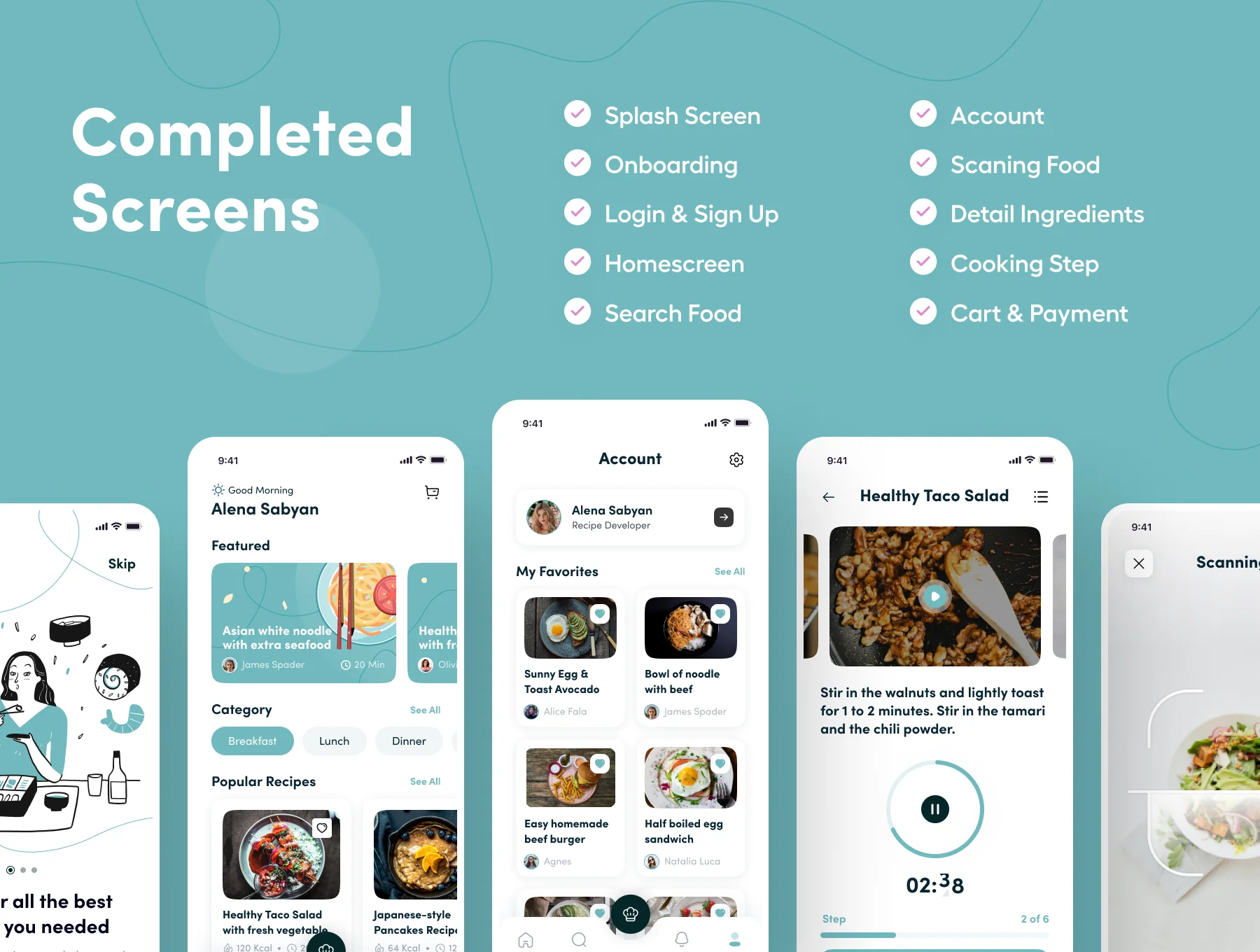Recipely - Food Recipe App UI Kit 8