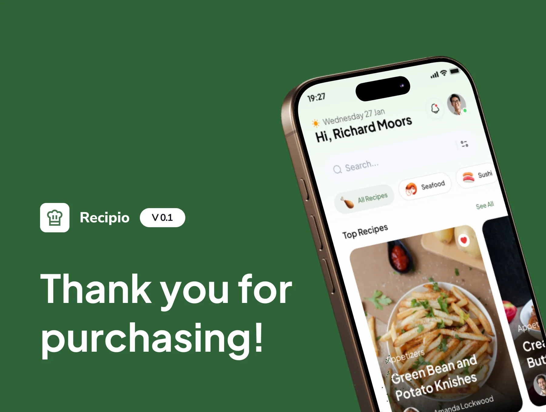 Recipio - Food Recipe Mobile App UI Kit 6