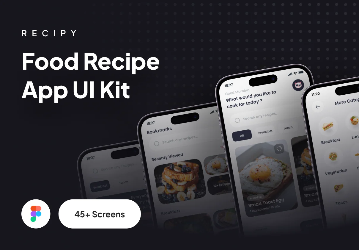 RECIPY - Food Recipe App UI Kit