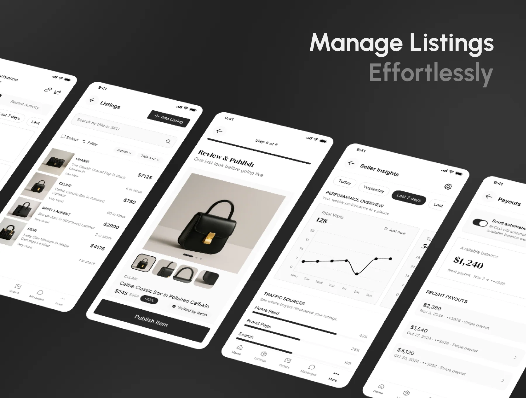 Reclo Seller – Seller Dashboard Mobile App UI Kit 3
