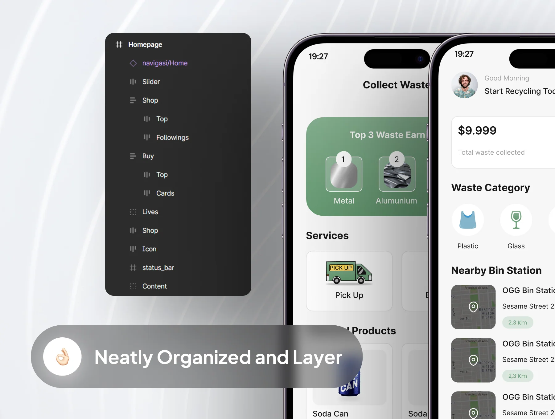 Recycle Trash App UI Kit 4