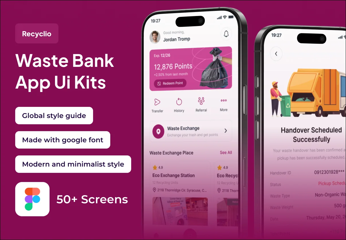 Recyclio - Waste Bank Premium UI KIts App