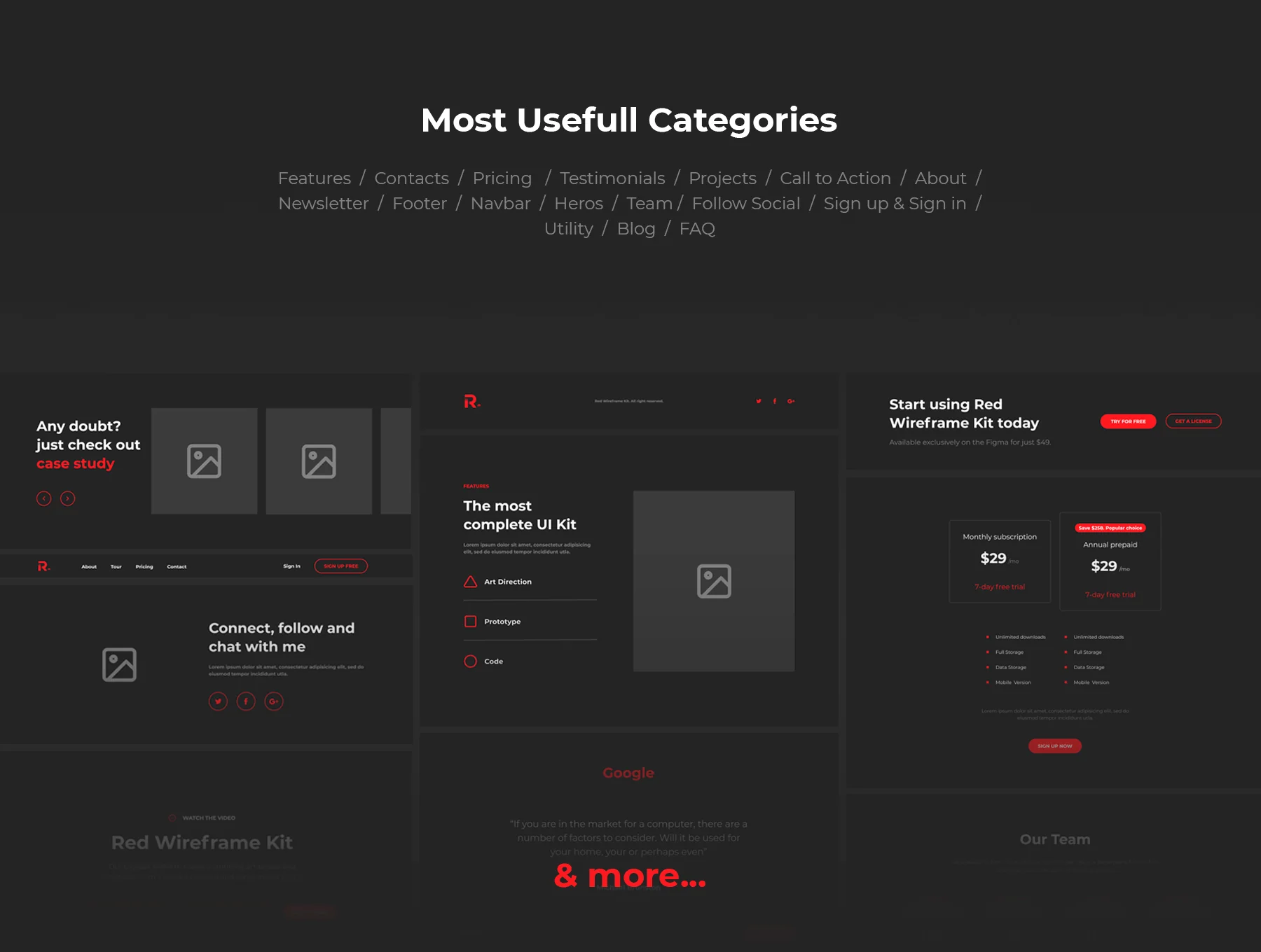 Red Wireframe Kit 4