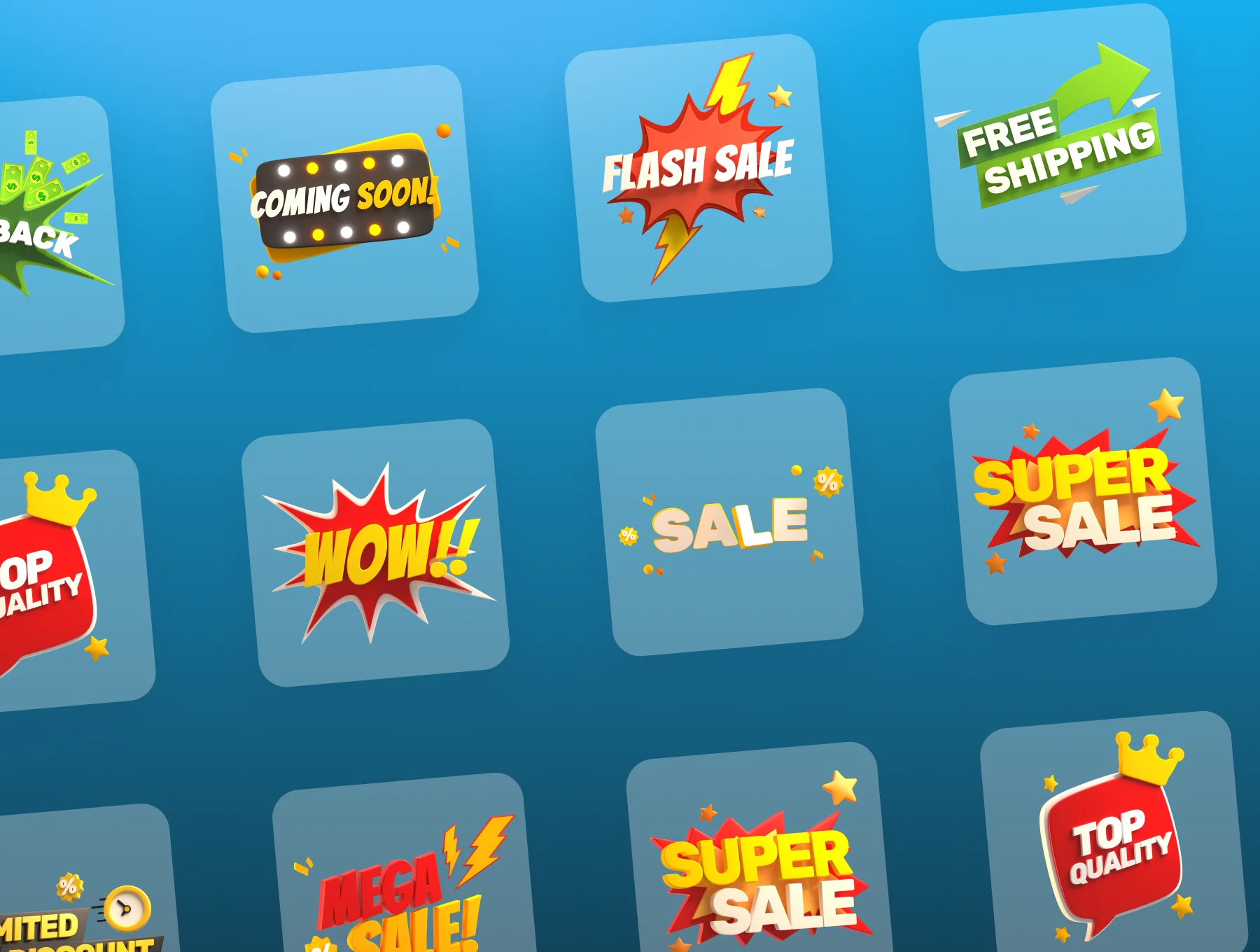 Reebie 3D Marketing Text Pack 7