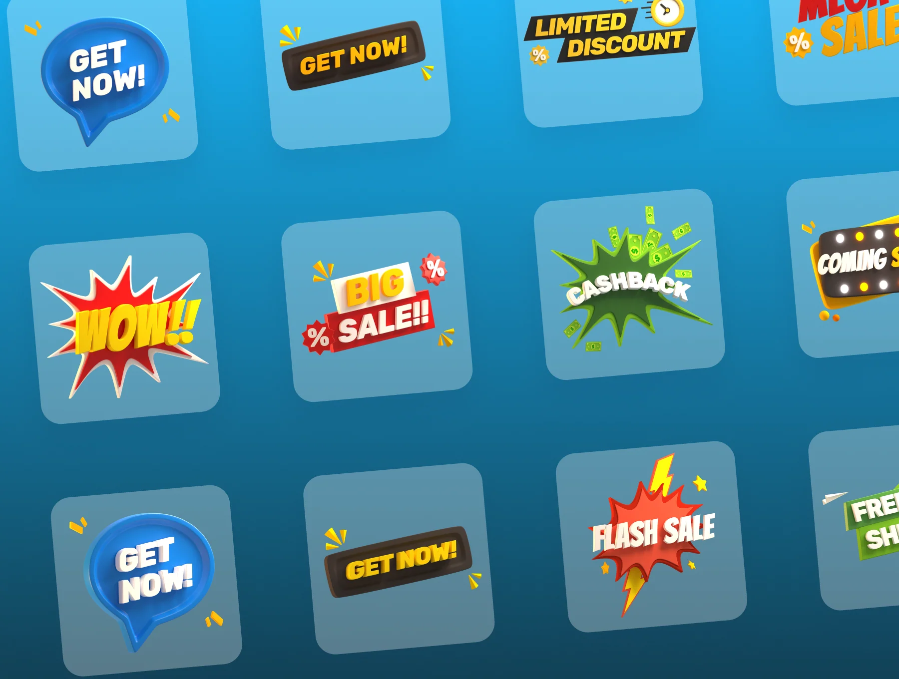 Reebie 3D Marketing Text Pack 8