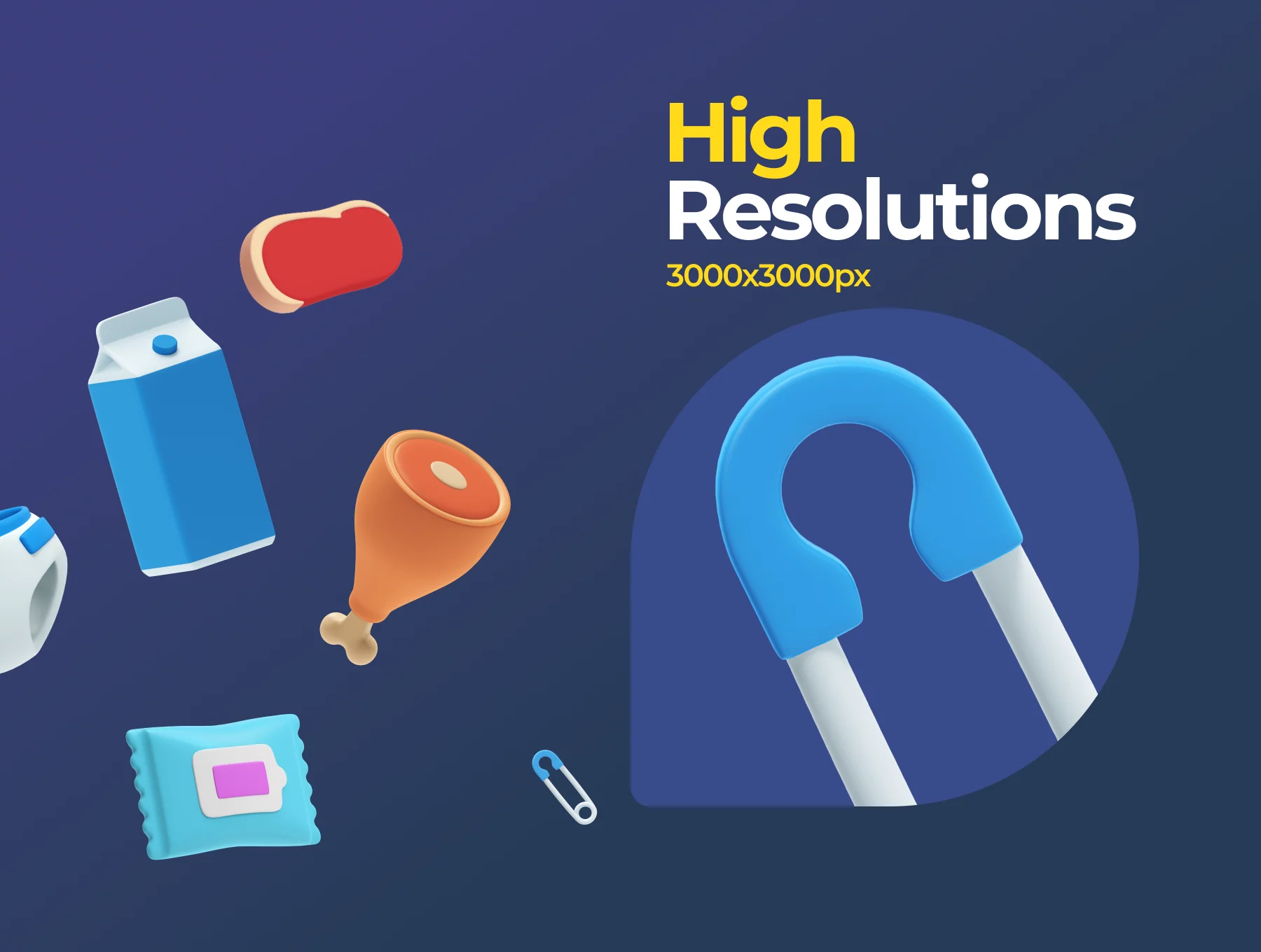 Reebie 3D Groceries Pack 6