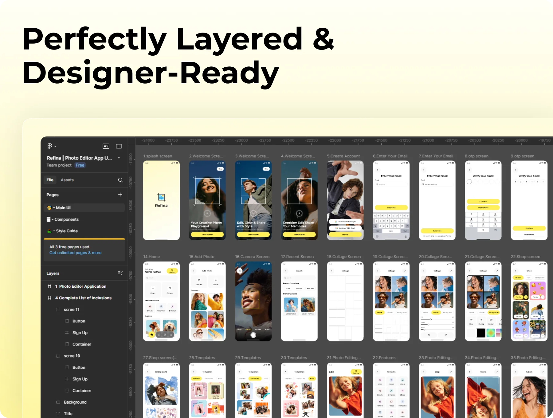 Refina | Photo Editor App UI Kit for Figma 6