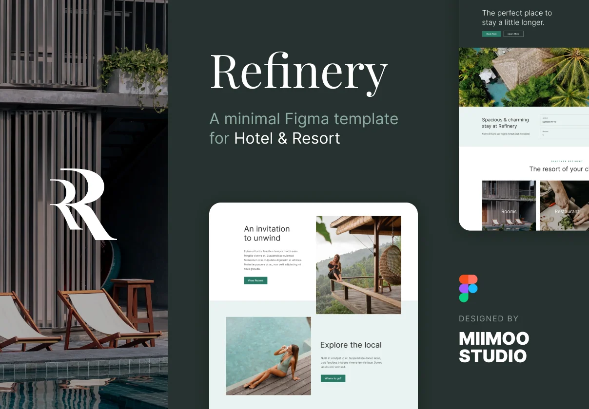 Refinery - Hotel & Resort Figma Template
