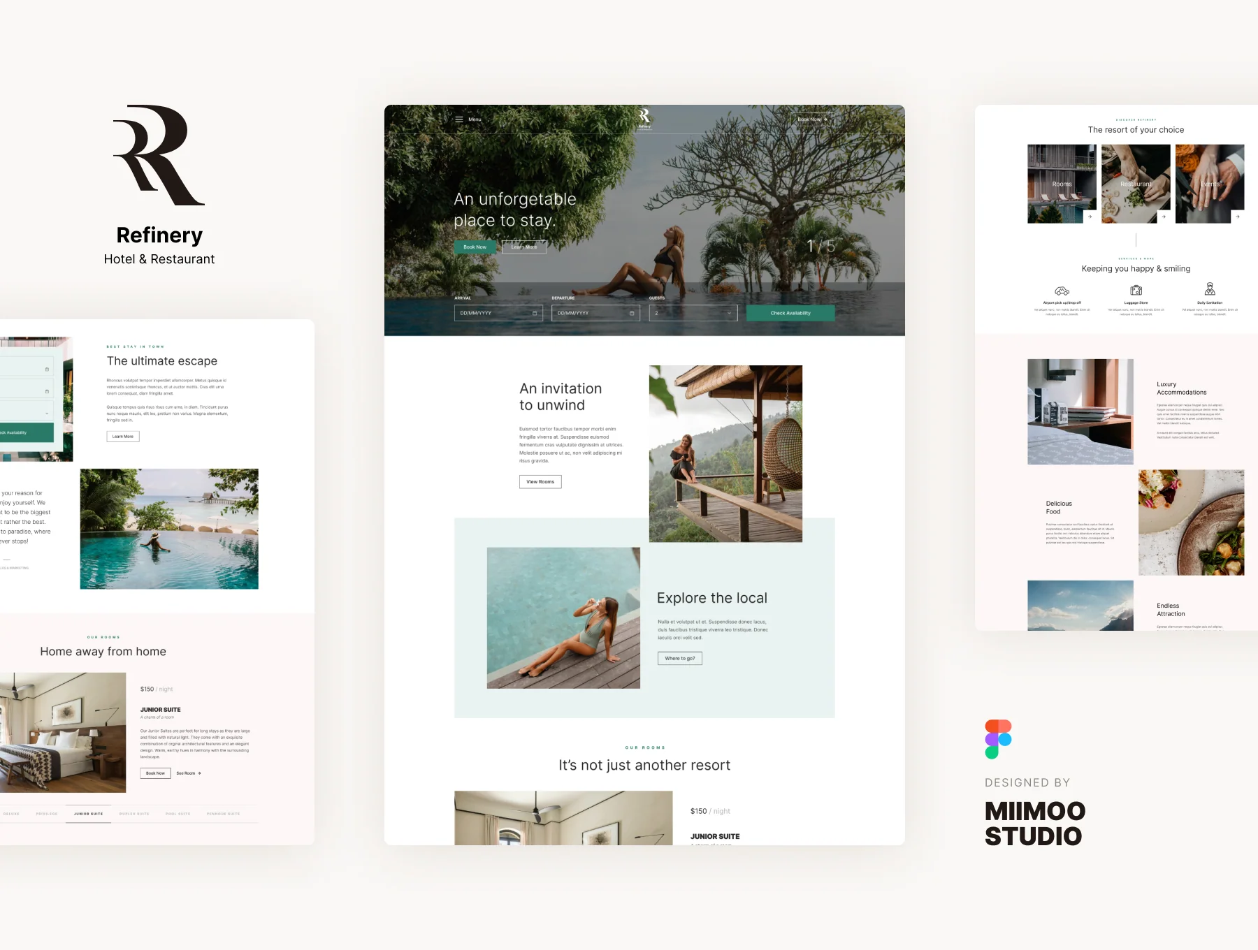 Refinery - Hotel & Resort Figma Template
