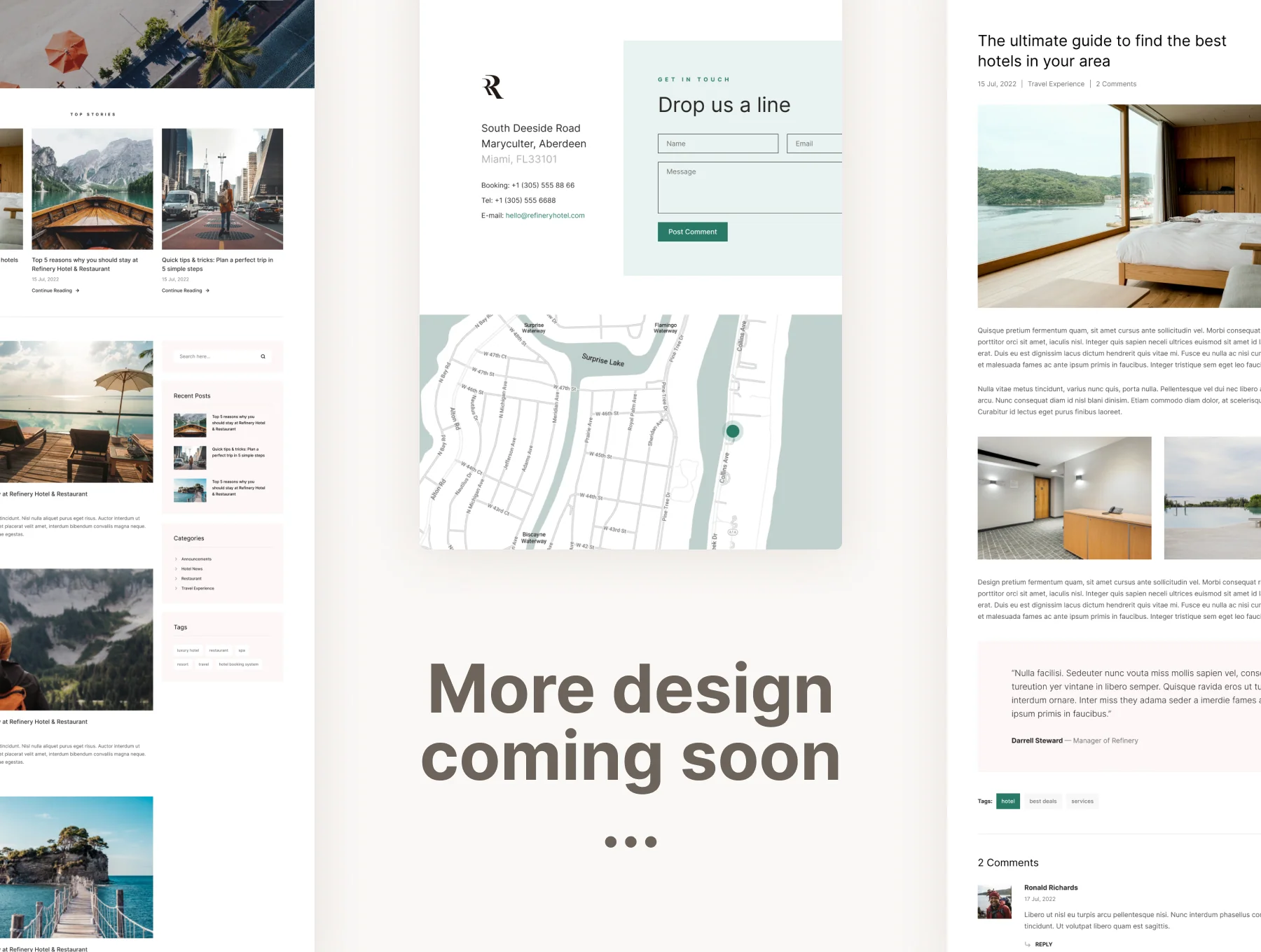 Refinery - Hotel & Resort Figma Template 4
