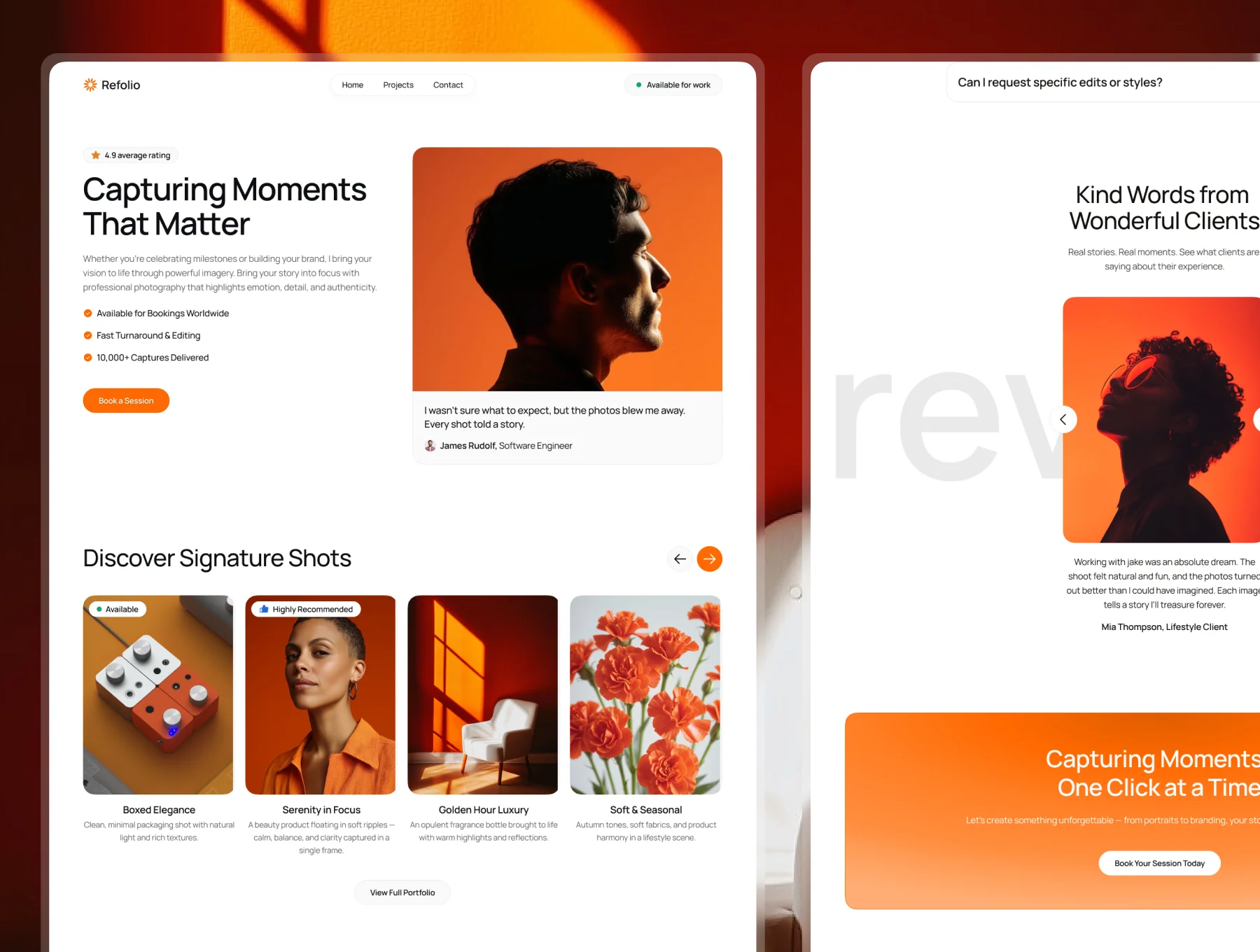 Refolio - Photography Portfolio Template