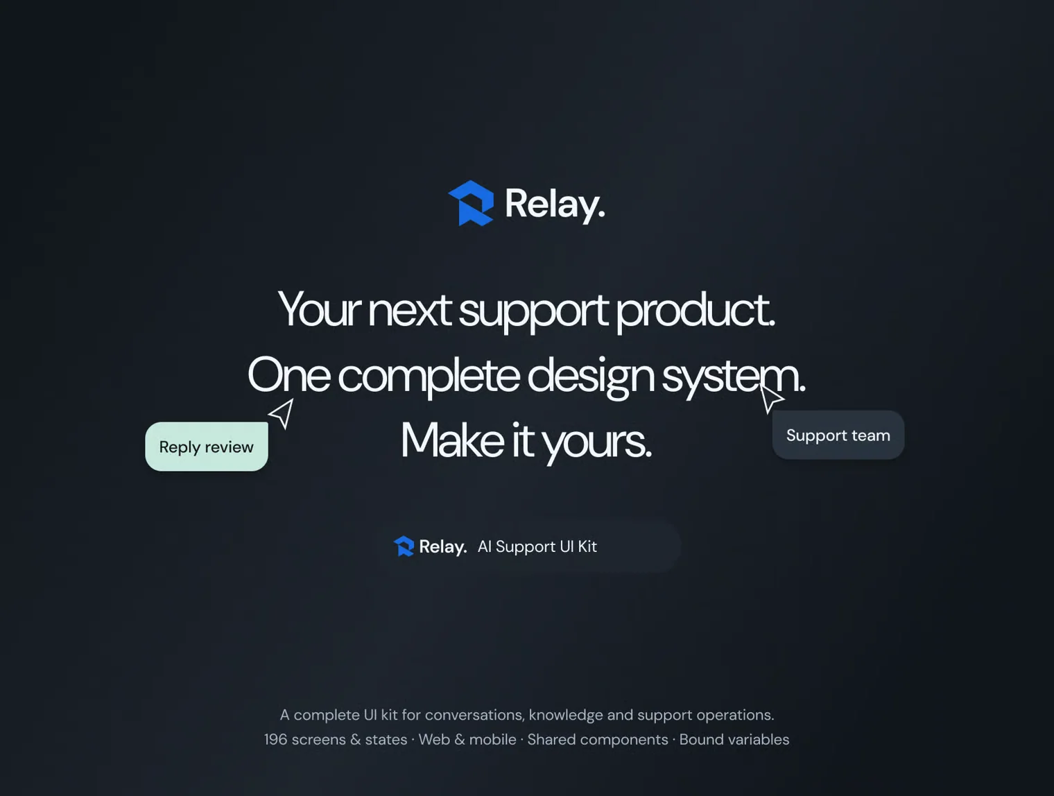 Relay — AI Support Operations Dashboard UI Kit 8