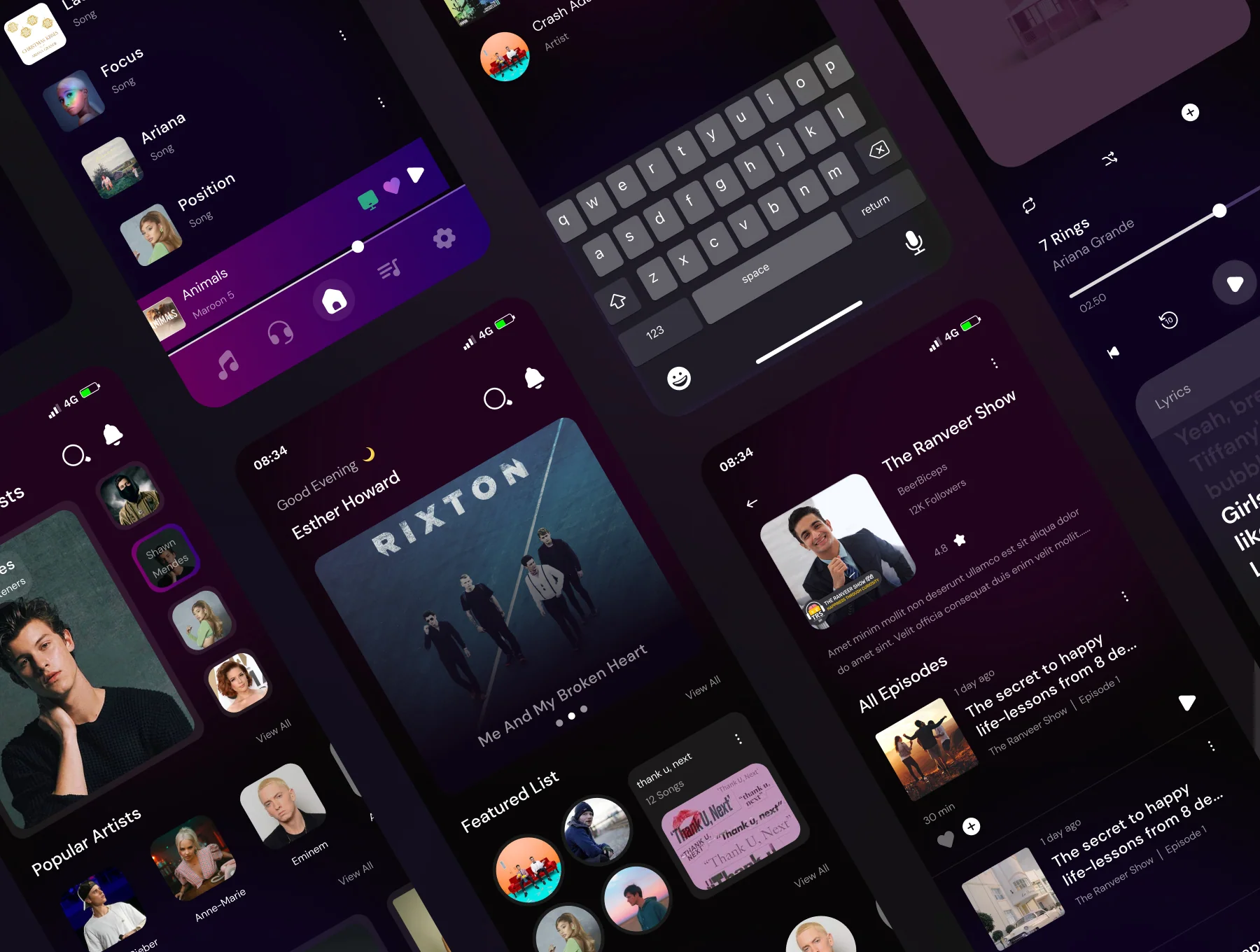 Relix Figma - Music App UI Kit Figma 5