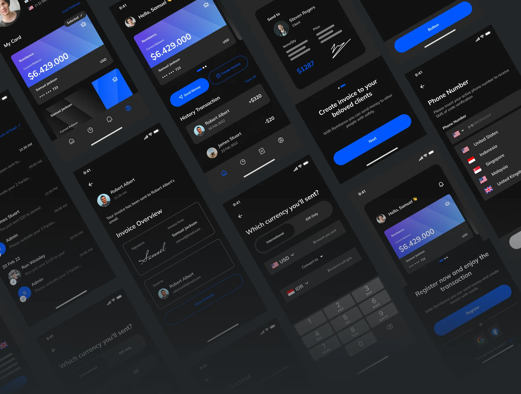 Remittance App UI Kit 8