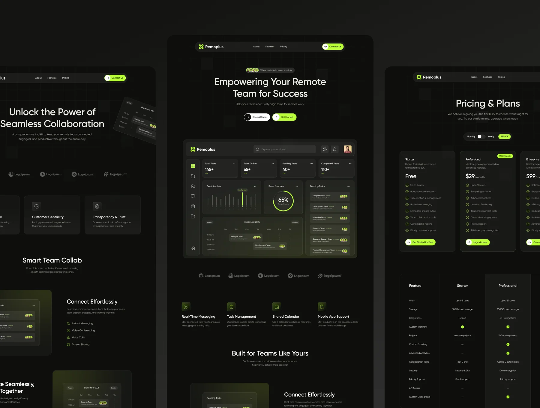 Remoplus - Remote Team Management SAAS Template 2