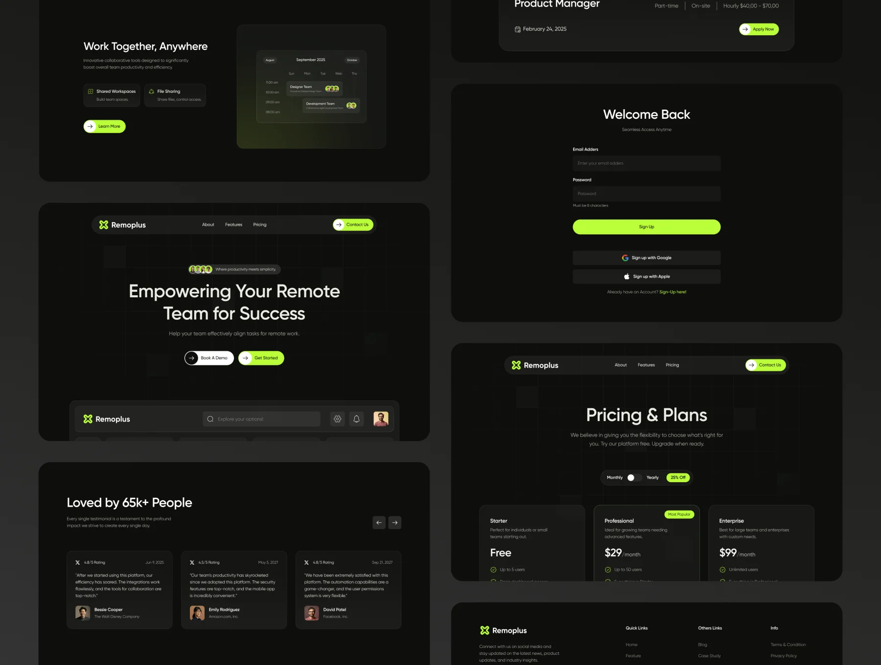 Remoplus - Remote Team Management SAAS Template 5