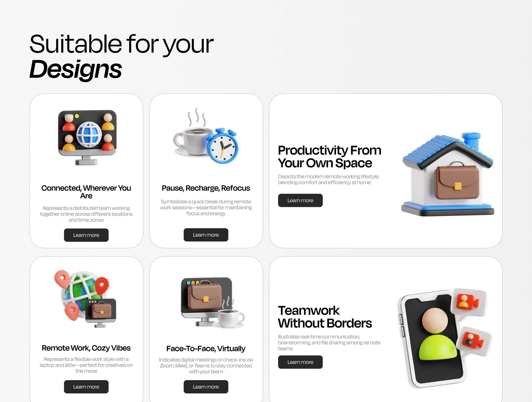 Remote Work 3D Icon Pack 3