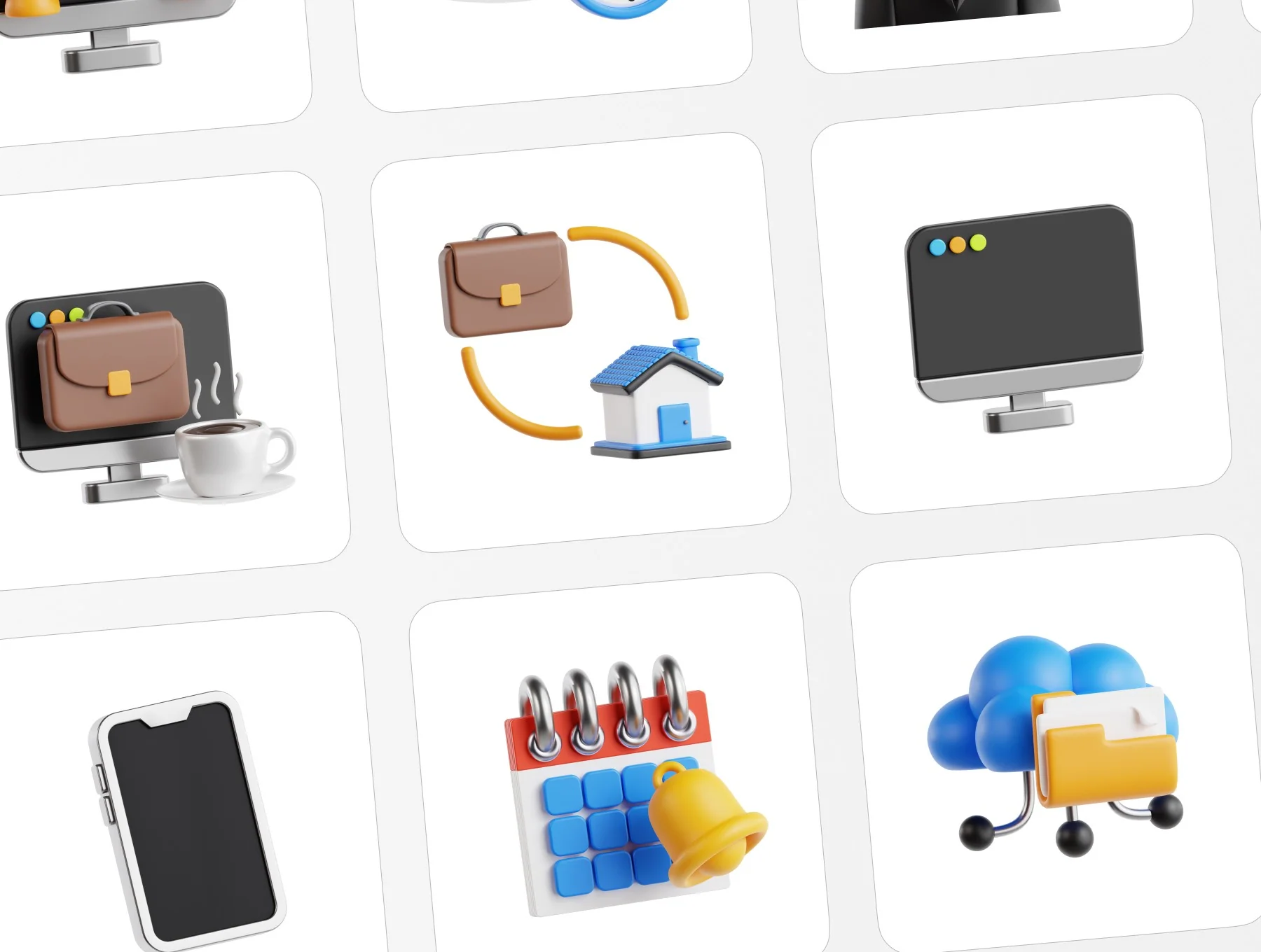 Remote Work 3D Icon Pack 5