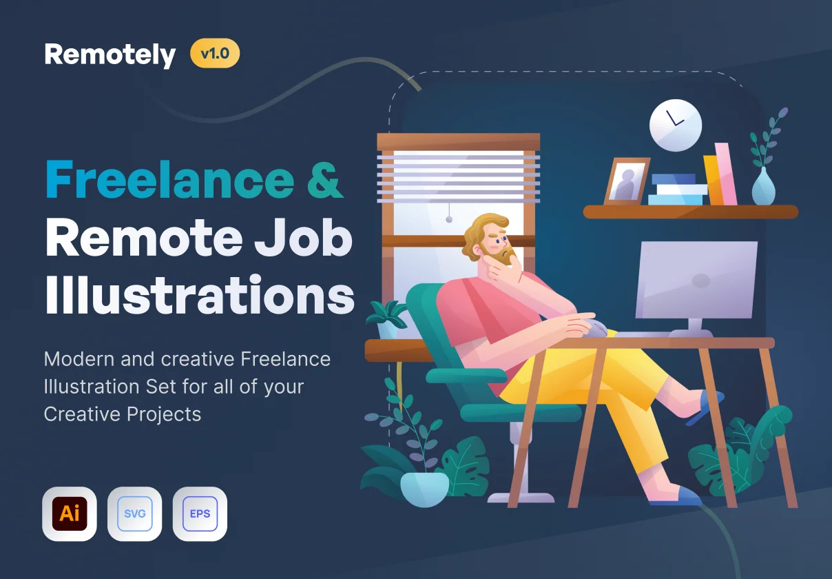 Remotely - Freelance & Remote Job Illustrations