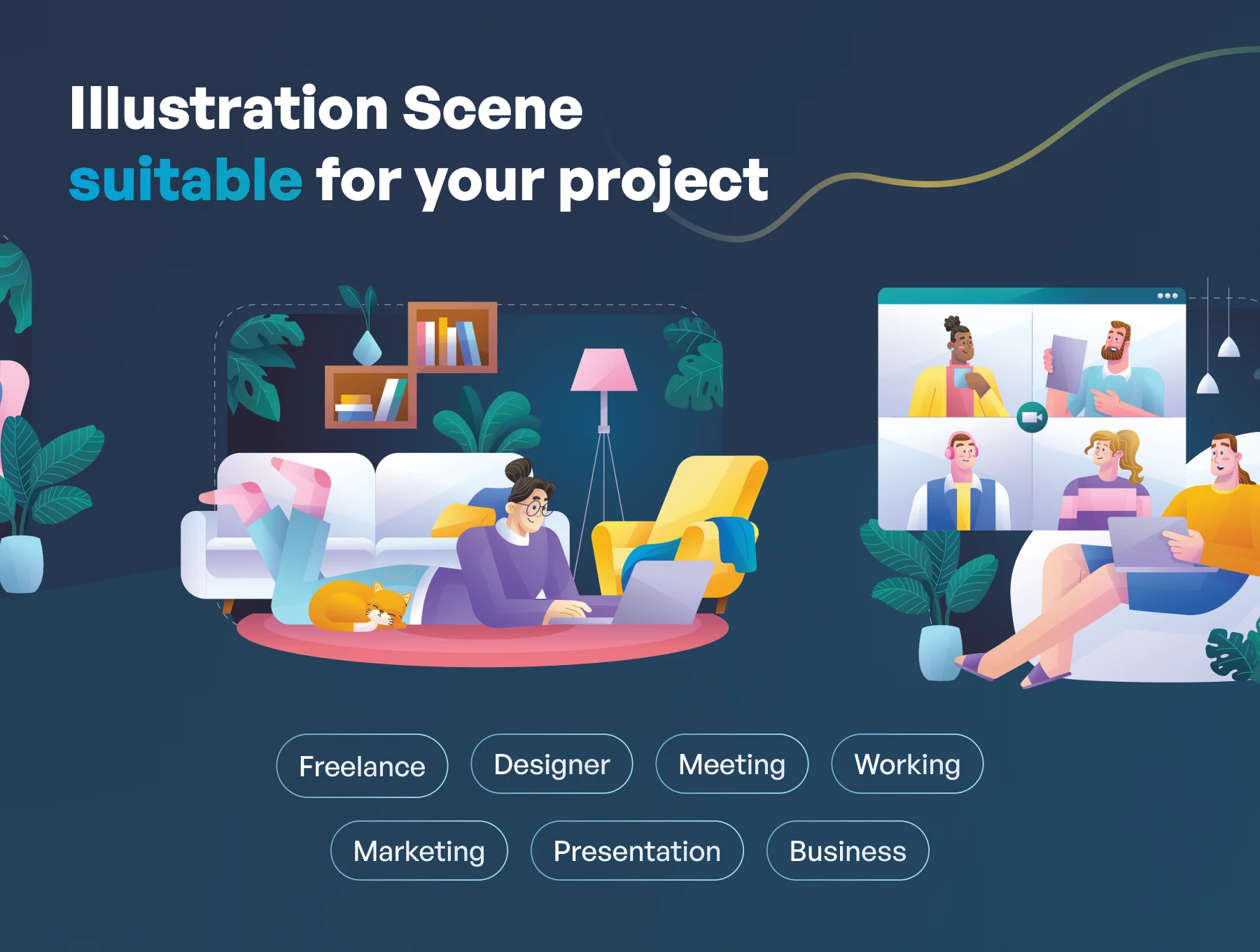 Remotely - Freelance & Remote Job Illustrations 4