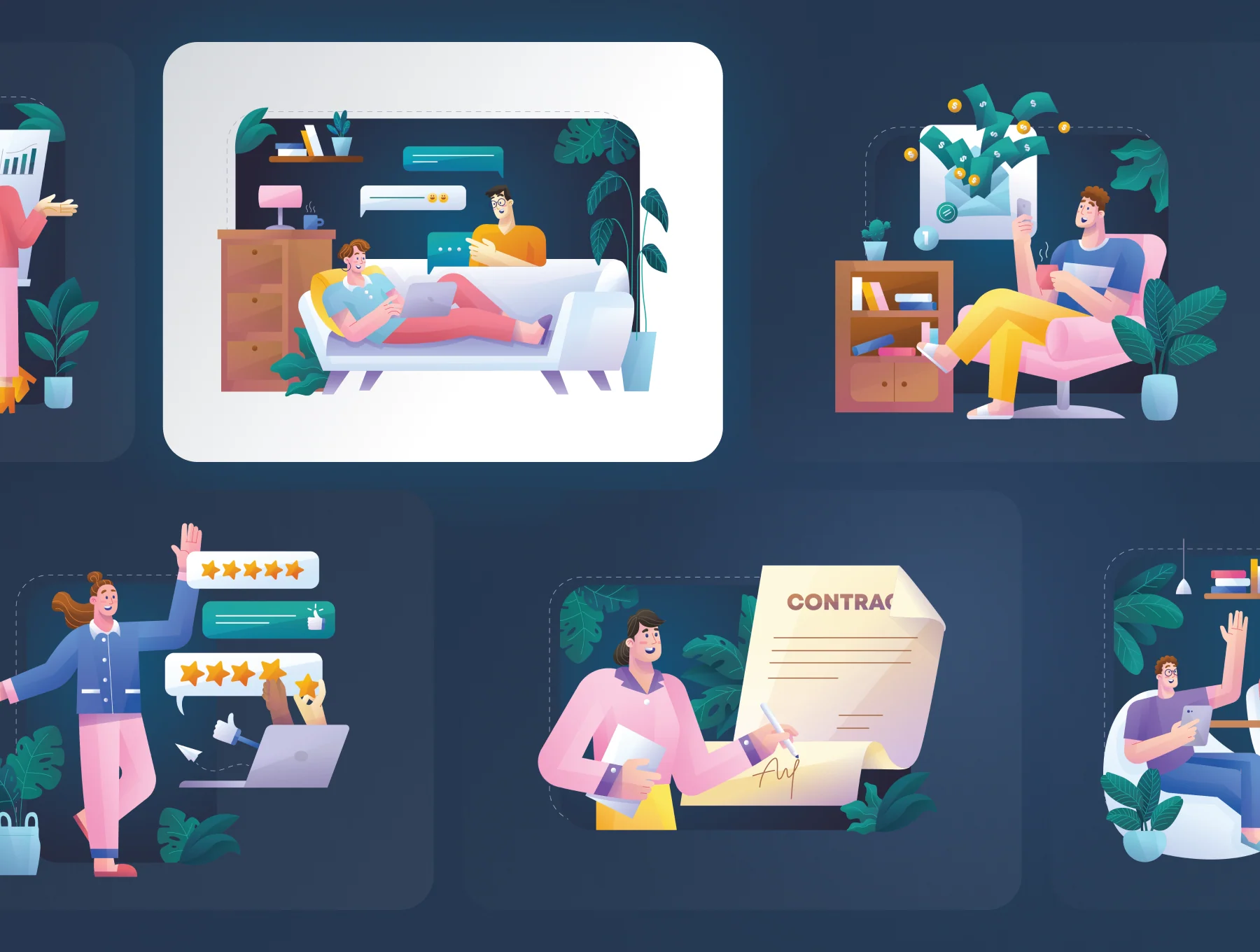 Remotely - Freelance & Remote Job Illustrations 8