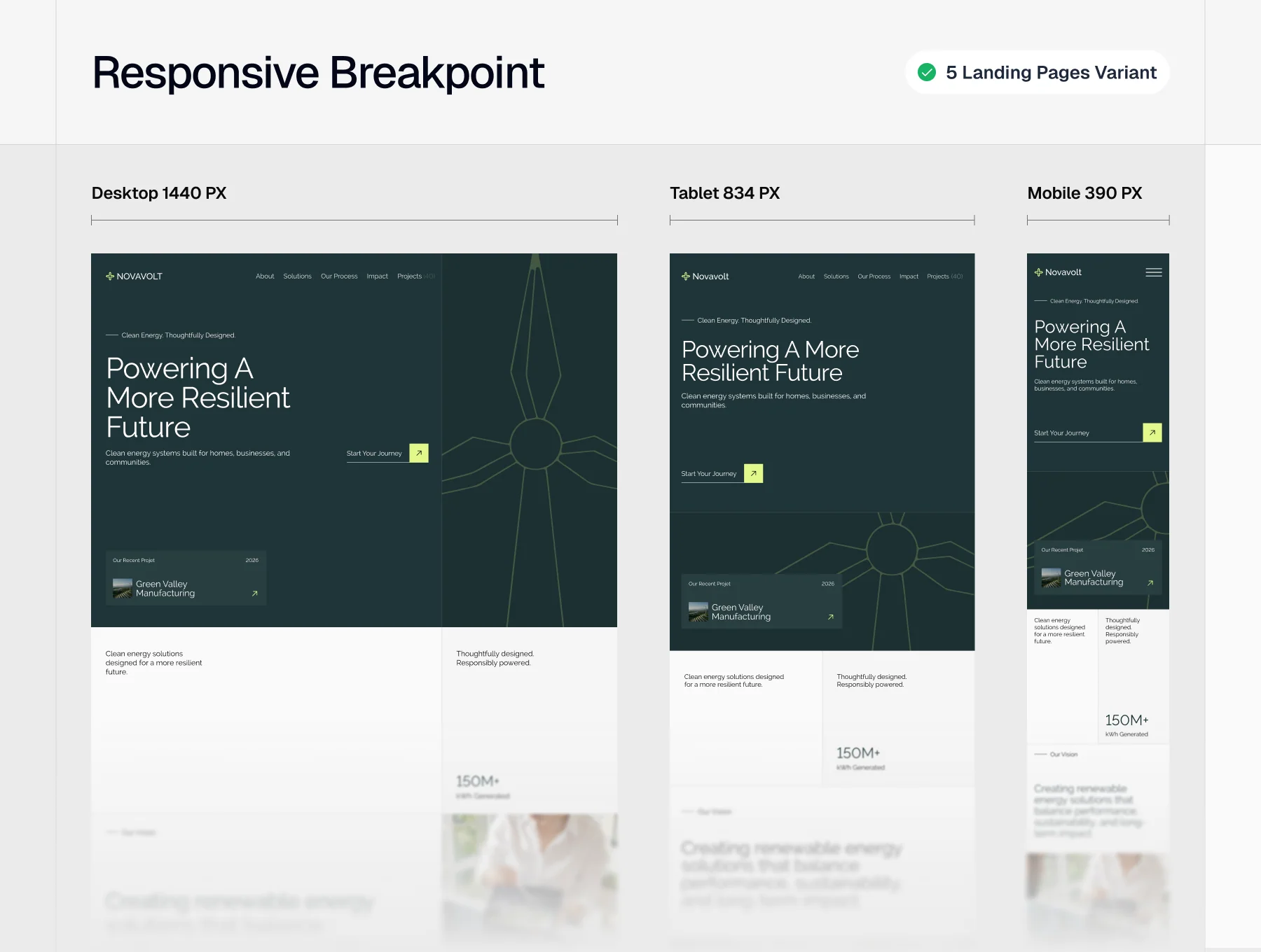 Renewable Energy Landing Page UI Kit 3