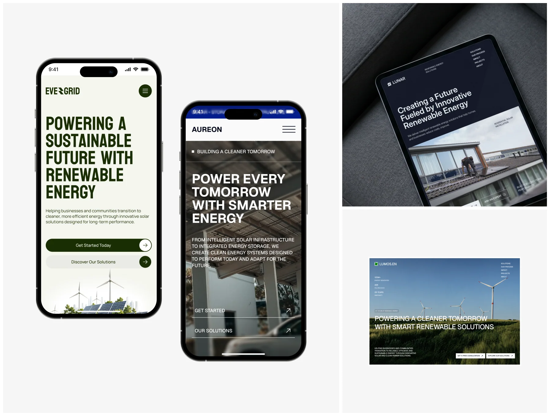 Renewable Energy Landing Page UI Kit 4