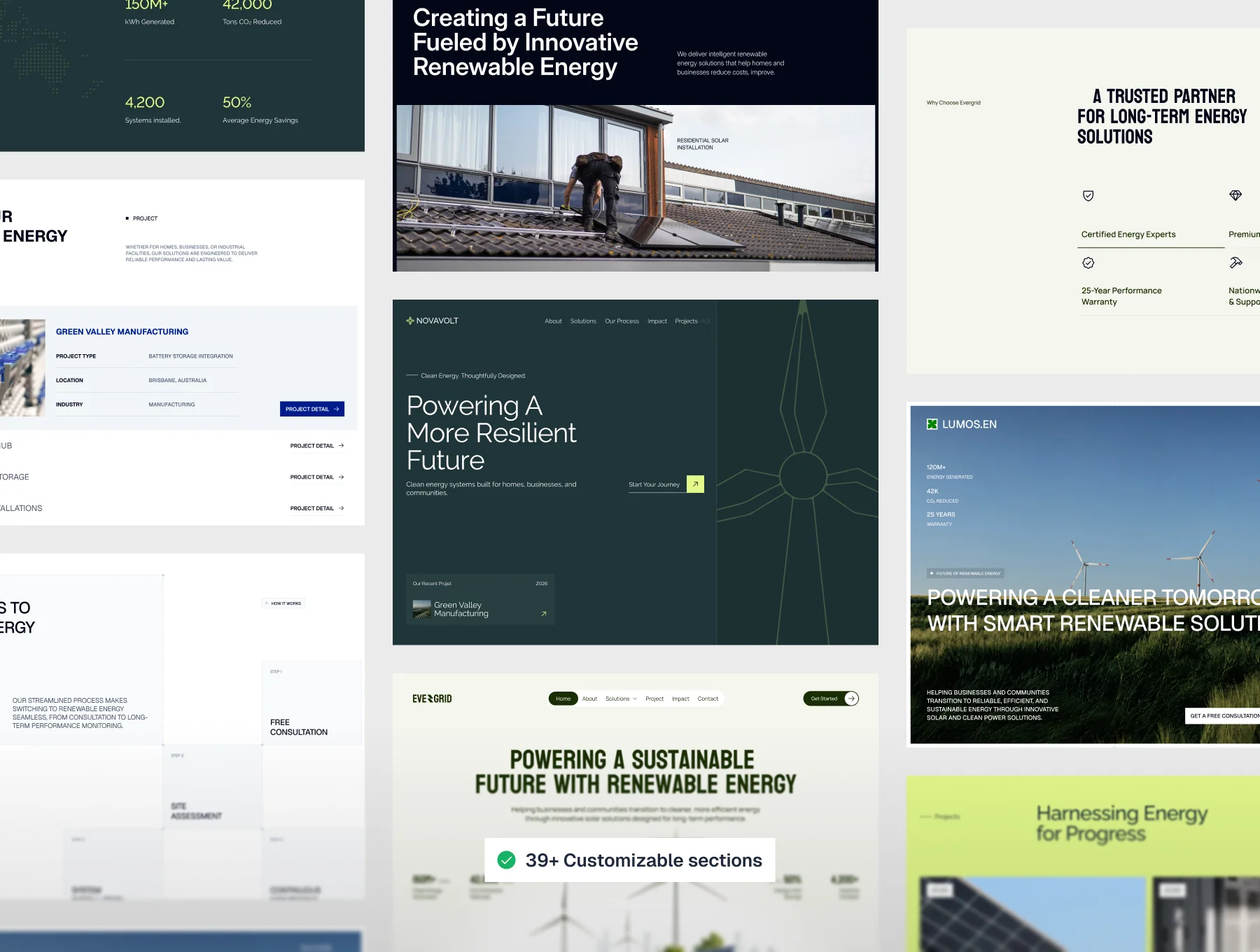 Renewable Energy Landing Page UI Kit 6