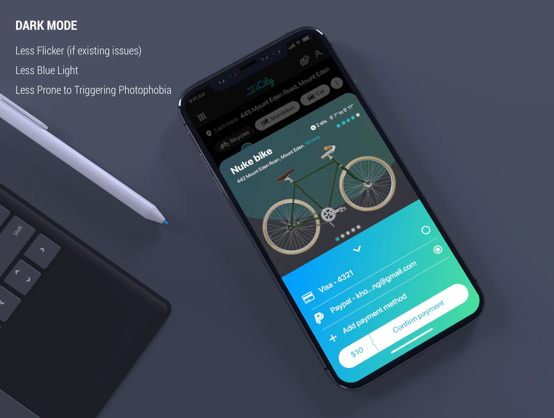 iCity - Rent bikes Mobile App 4