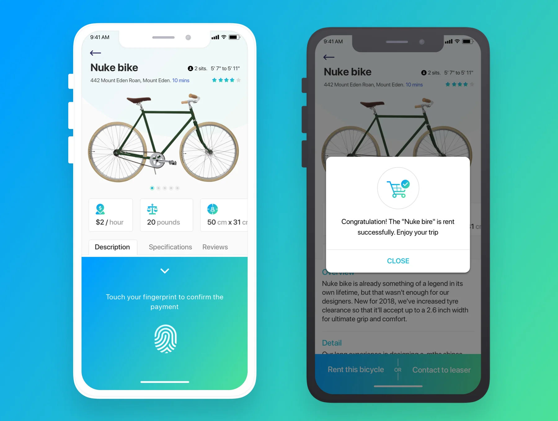 iCity - Rent bikes Mobile App 7