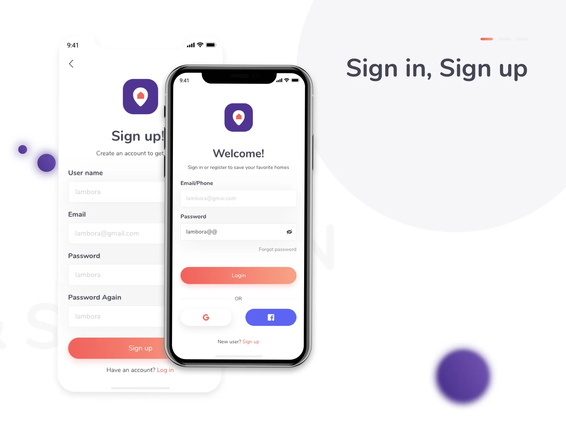 Rent Home Mobile UI KIT 2