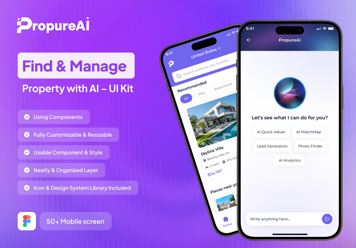 Find & Manage Property with AI – UI Kit