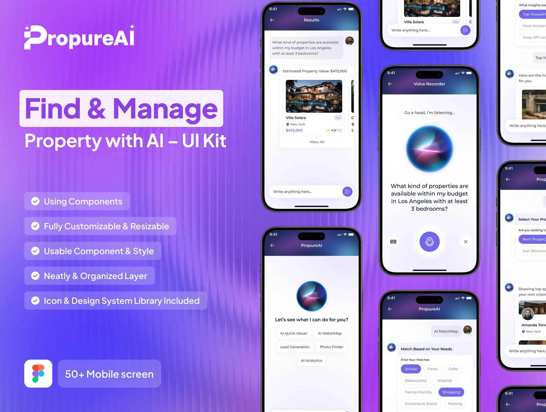 Find & Manage Property with AI – UI Kit