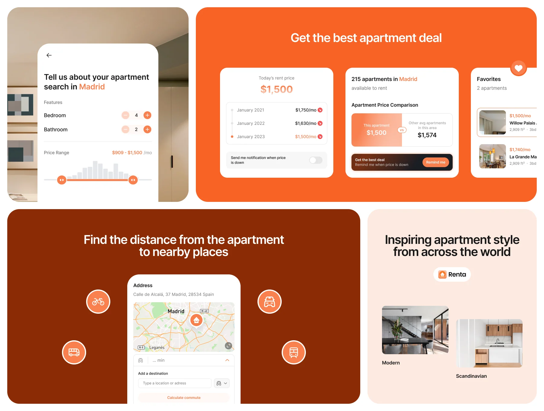 Renta – Real Estate & Apartment Rental App UI Kit 5