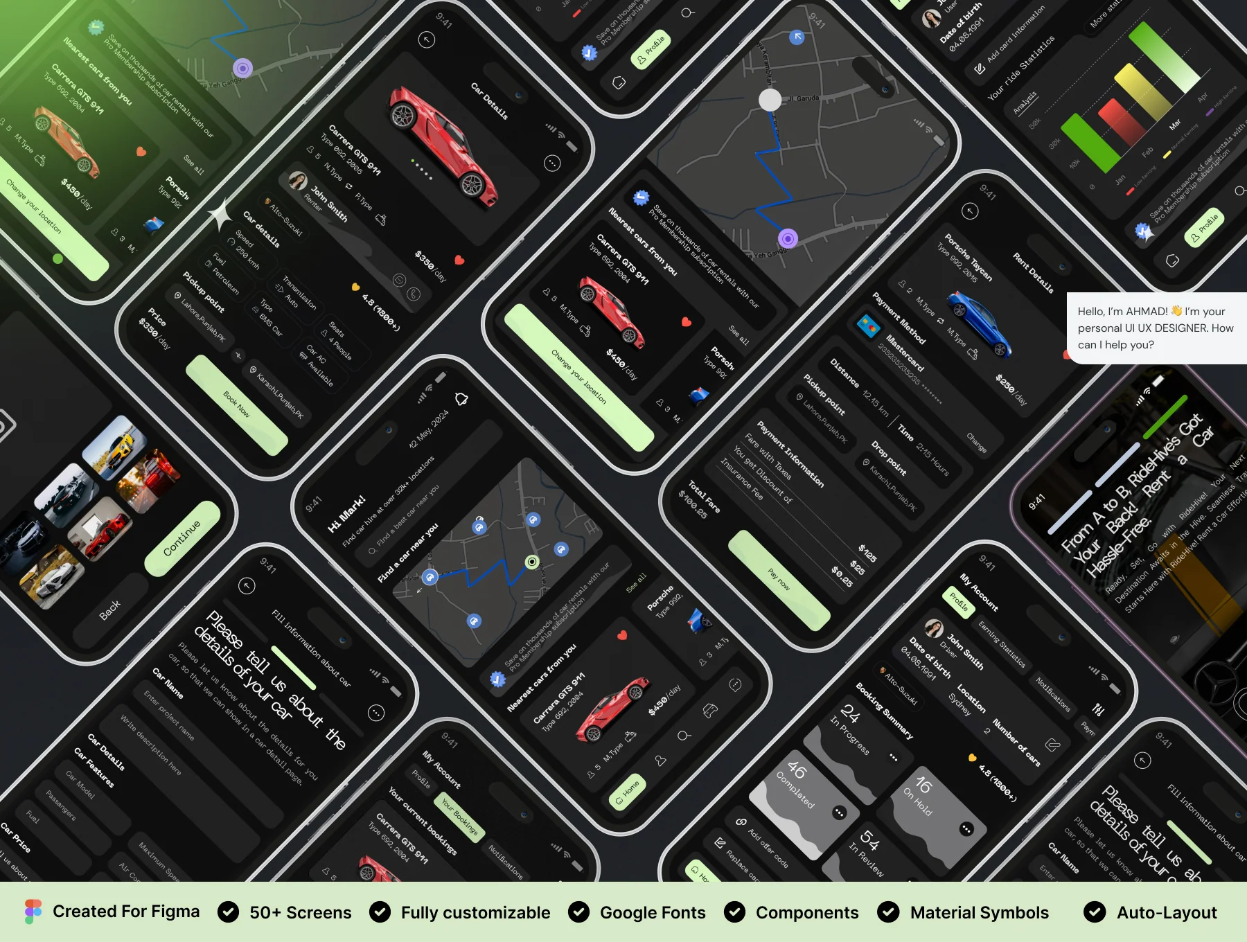 Rental Car Mobile App UI Kit 4