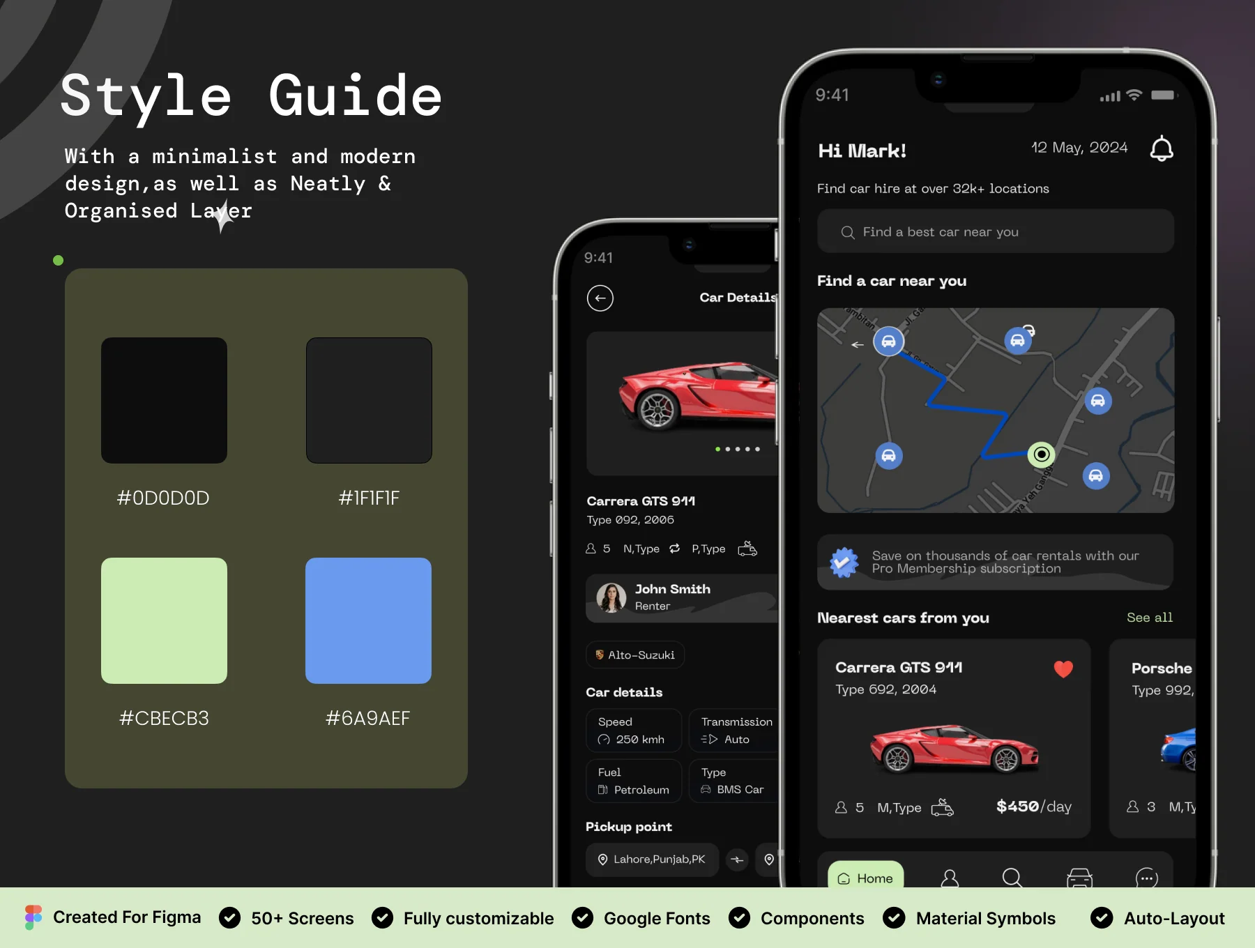 Rental Car Mobile App UI Kit 5