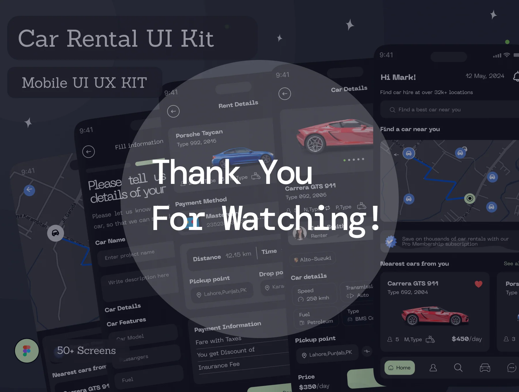 Rental Car Mobile App UI Kit 6