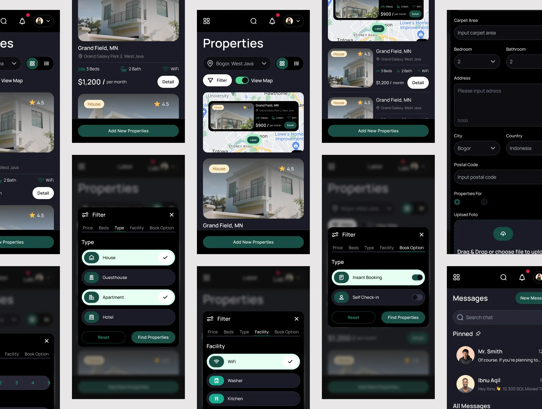 Rental Ease - Real Estate Dashboard UI KIT 4