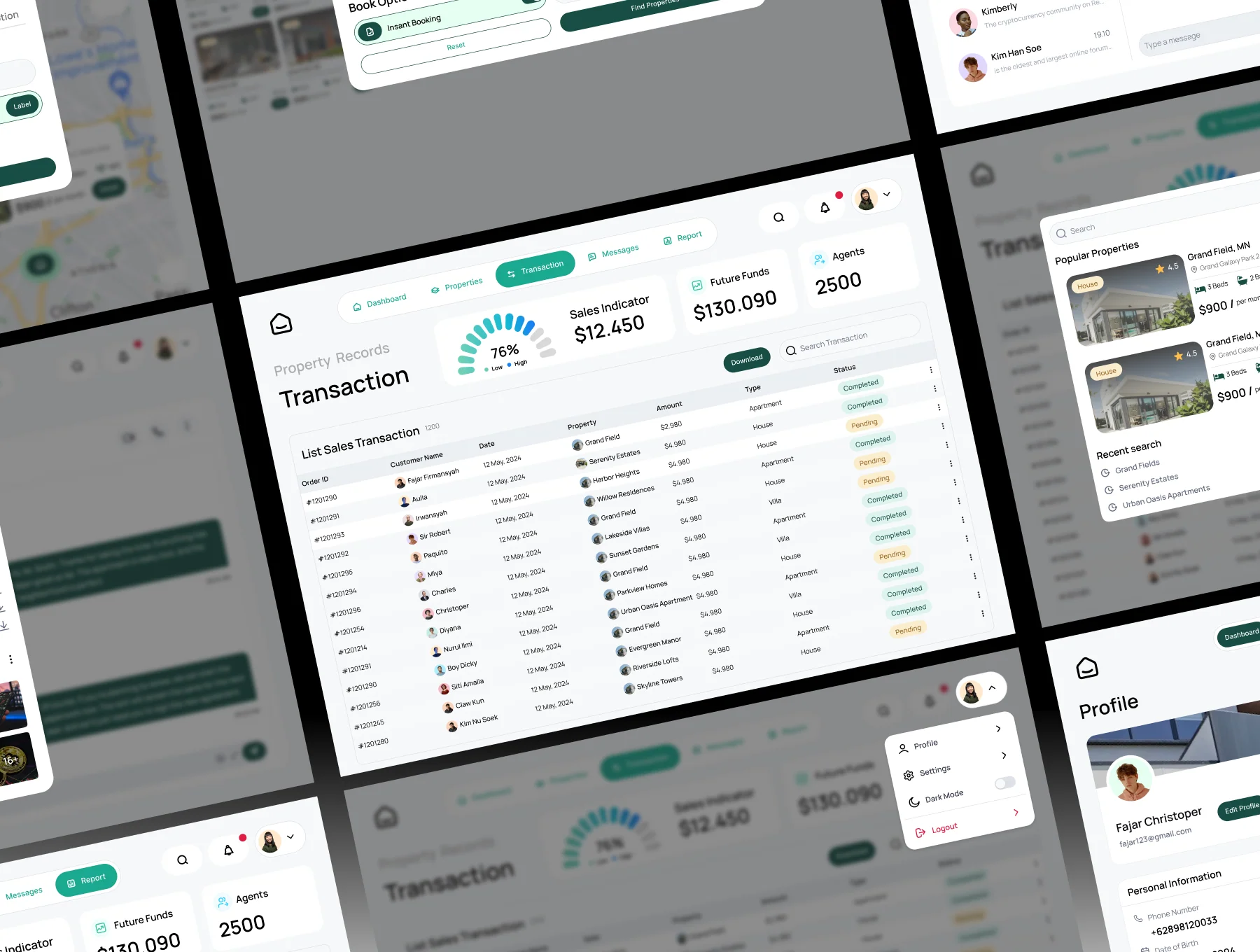 Rental Ease - Real Estate Dashboard UI KIT 6