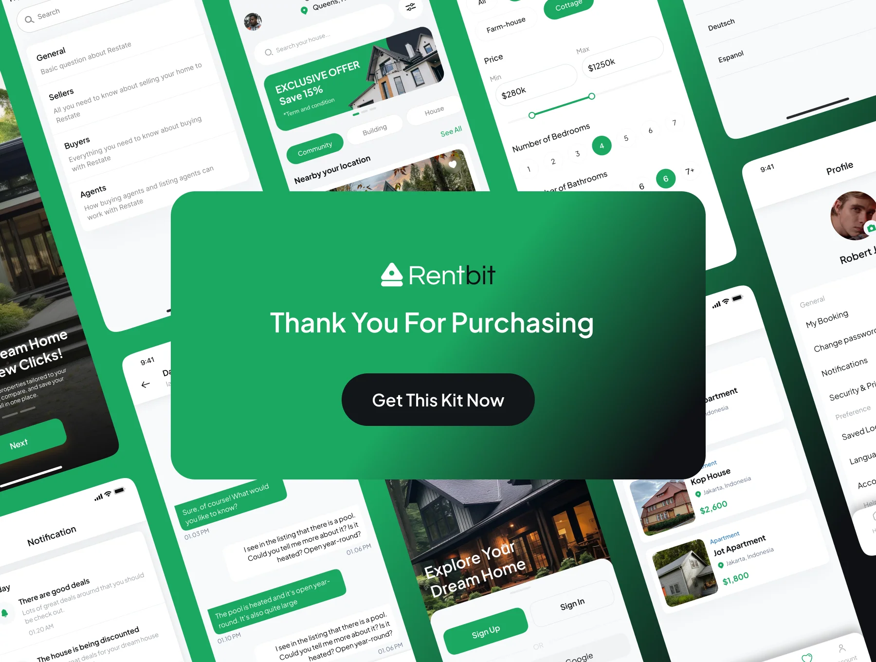Rentbit - Property Sell Mobile App UI Kit 6