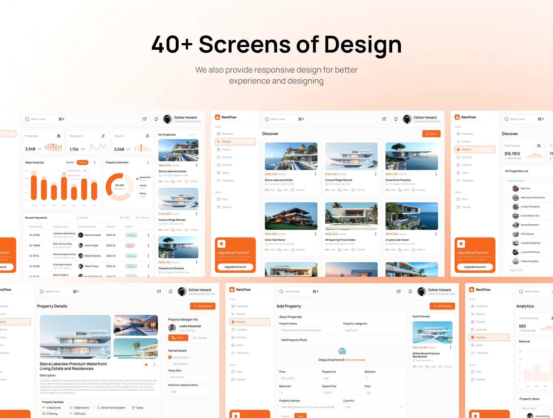RentFlow - Property Rental Management Dashboard UI Kit 3