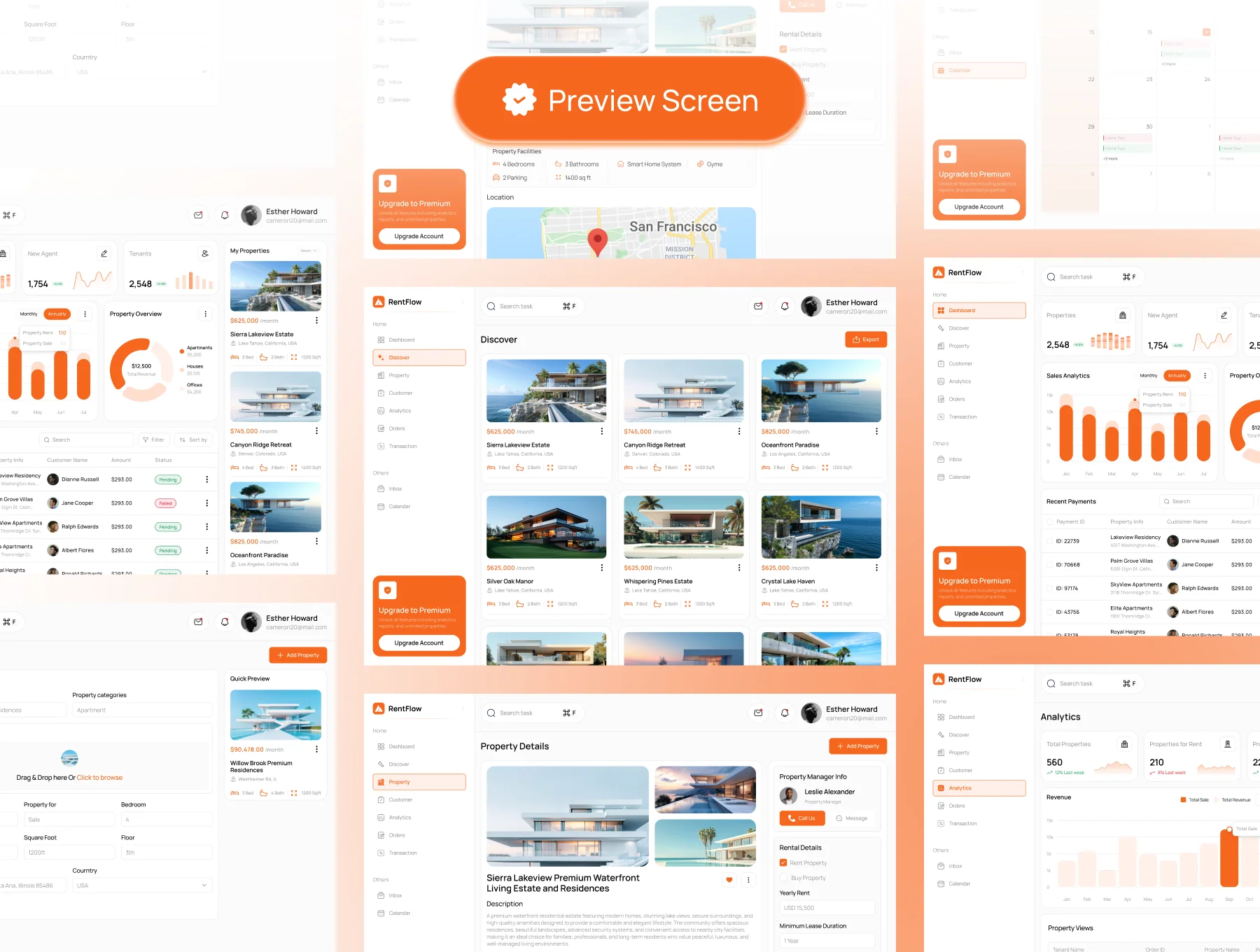 RentFlow - Property Rental Management Dashboard UI Kit 4