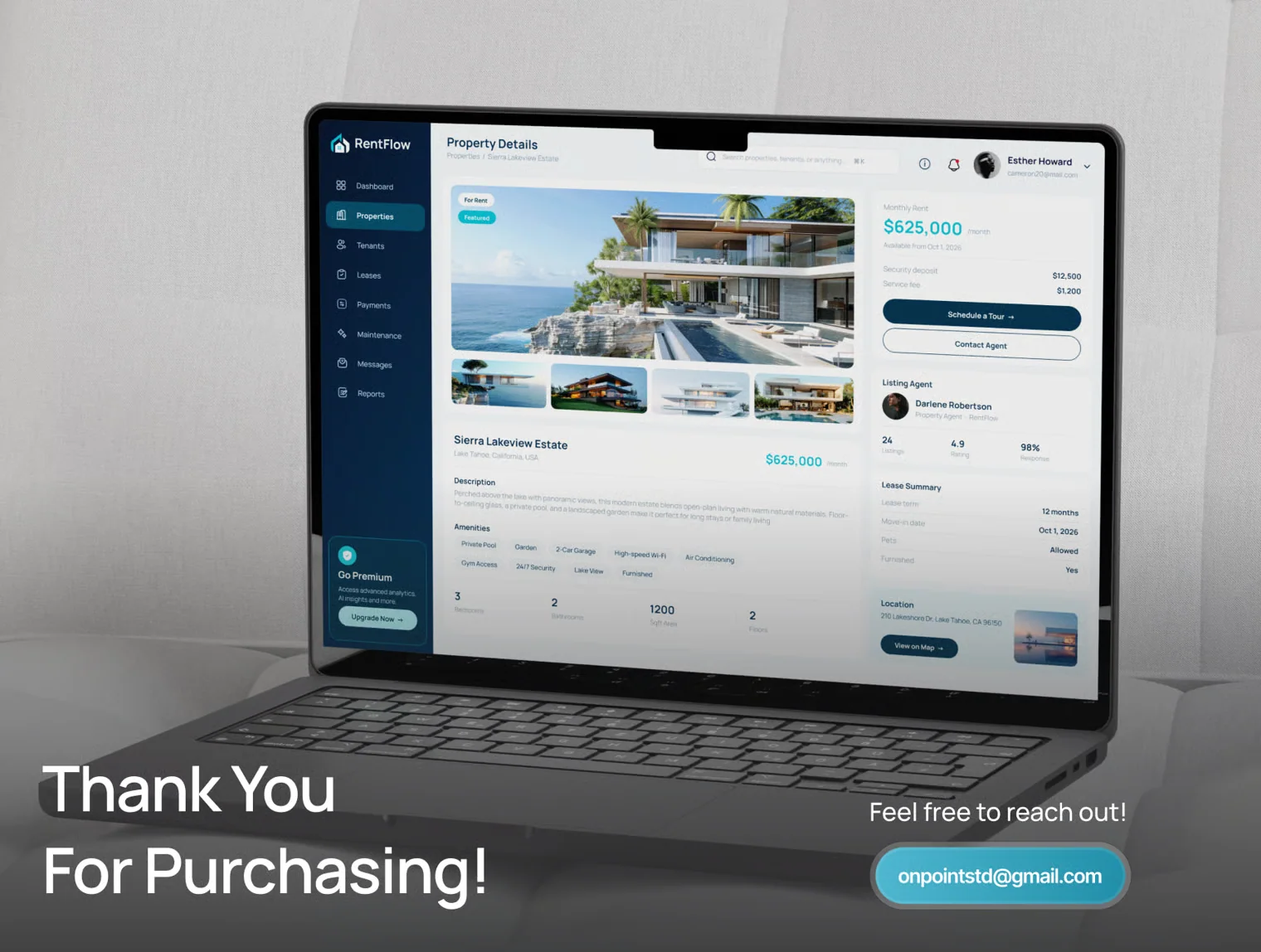 RentFlow - Property Rental Management UI Kit Dashboard 8